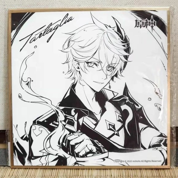 Genshin Impact Official Limited Shikishi Illustration Display Tartaglia Childe - Picture 1 of 2